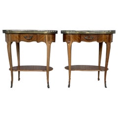 Pair of French Nightstands Side Cabinets Bedside Tables Louis XVI, circa 1910