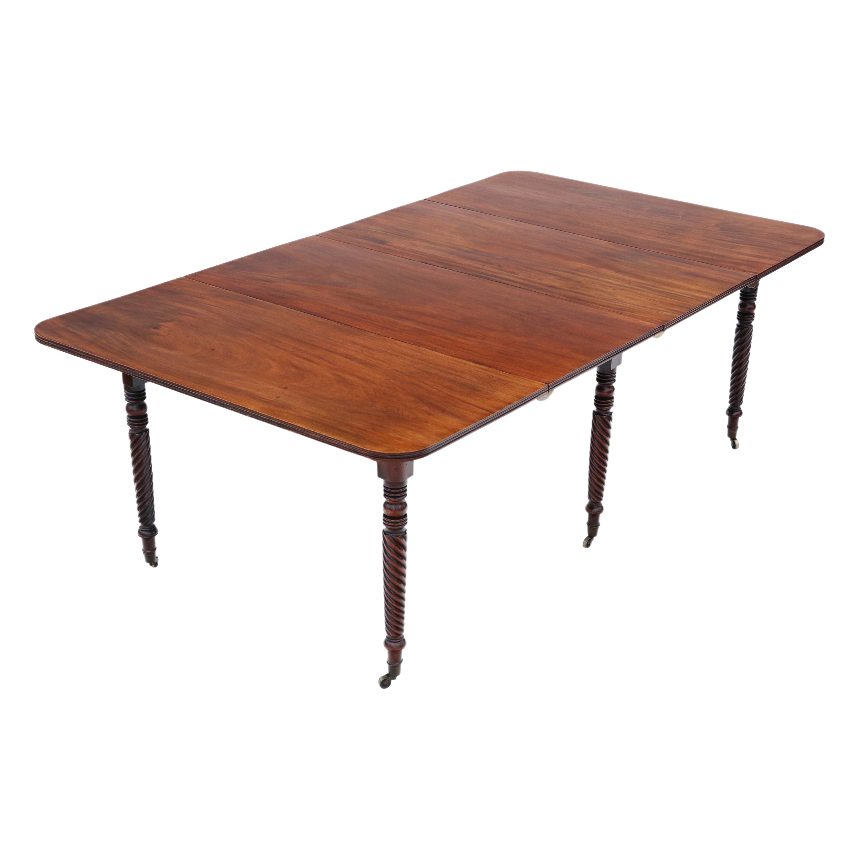 Antique Large Mahogany Extending Dining Table, 19th Century