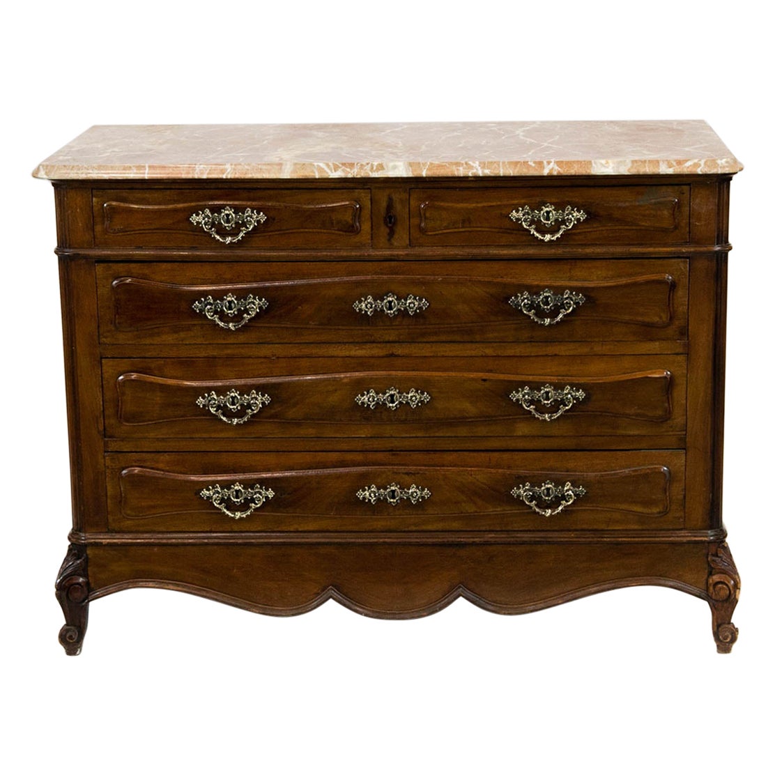 Danish Marble Top Chest For Sale