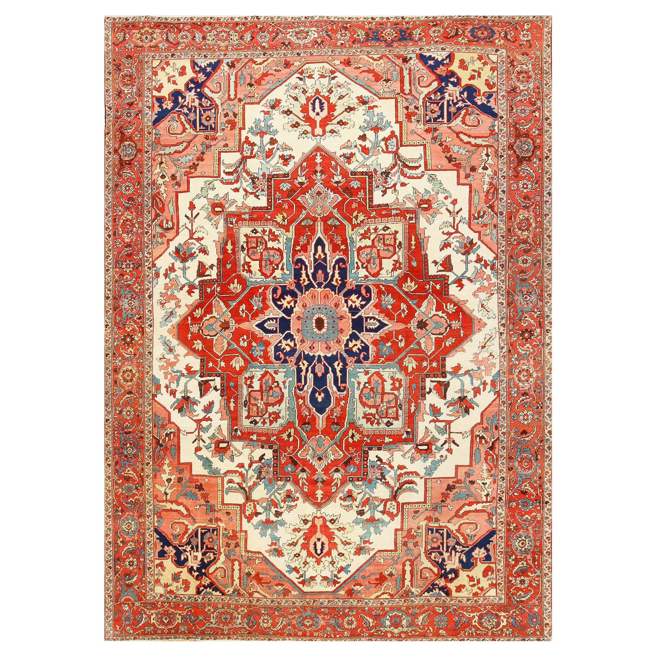 Nazmiyal Collection Antique Oriental Persian Serapi Rug. 11 ft x 15 ft 6 in