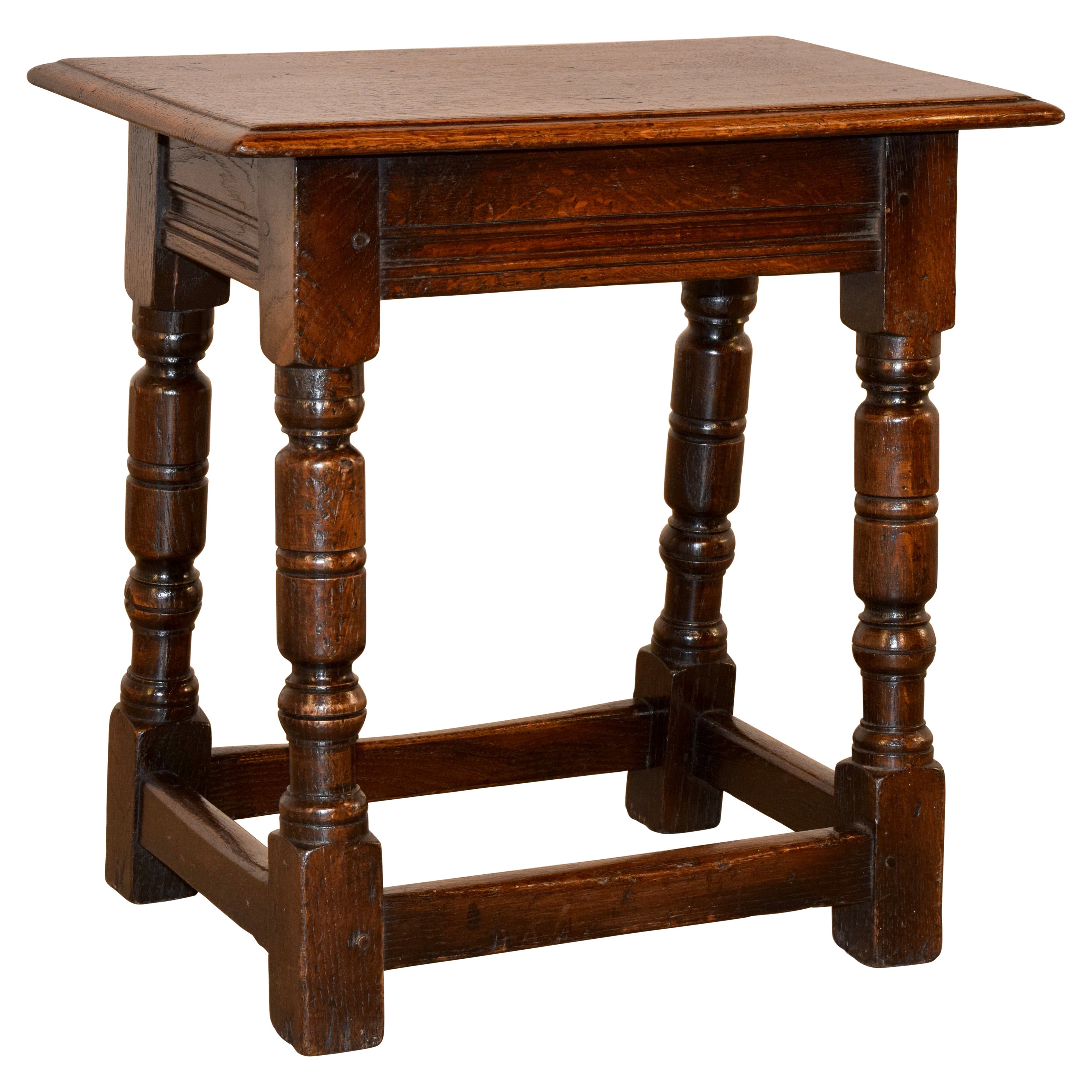 Early 19th Century Oak Joint Stool For Sale