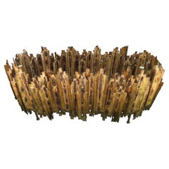 Magnificent Silas Seandel Style Torch Cut Coffee Table Mid-Century Modern