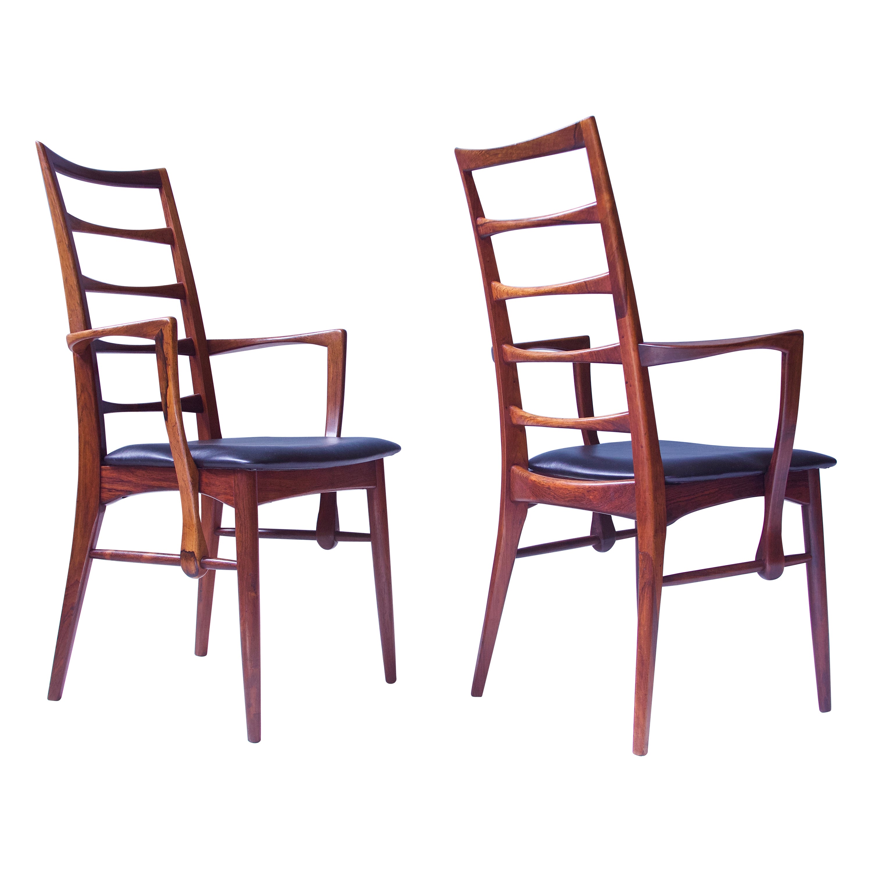 Vintage Pair of 'Lis' Chairs by Niels Koefoed for Koefoeds Møbelfabrik, 1968