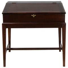 Antique English Mahogany Desk on Frame