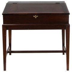 Antique English Mahogany Desk on Frame 