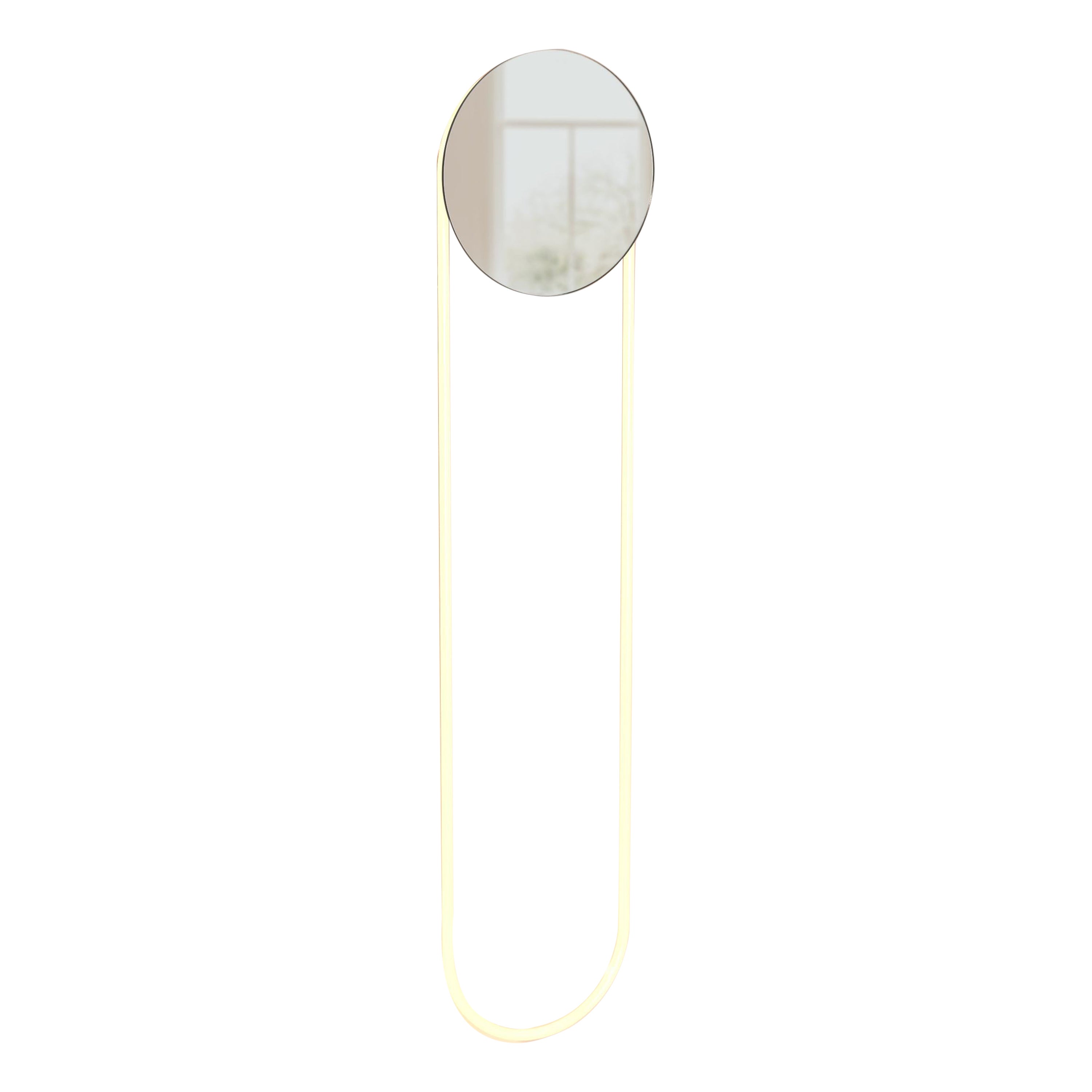Ra Wall Mirror Modern Hand Bent Neon Wall Sconce Lighting by Studio d'armes For Sale
