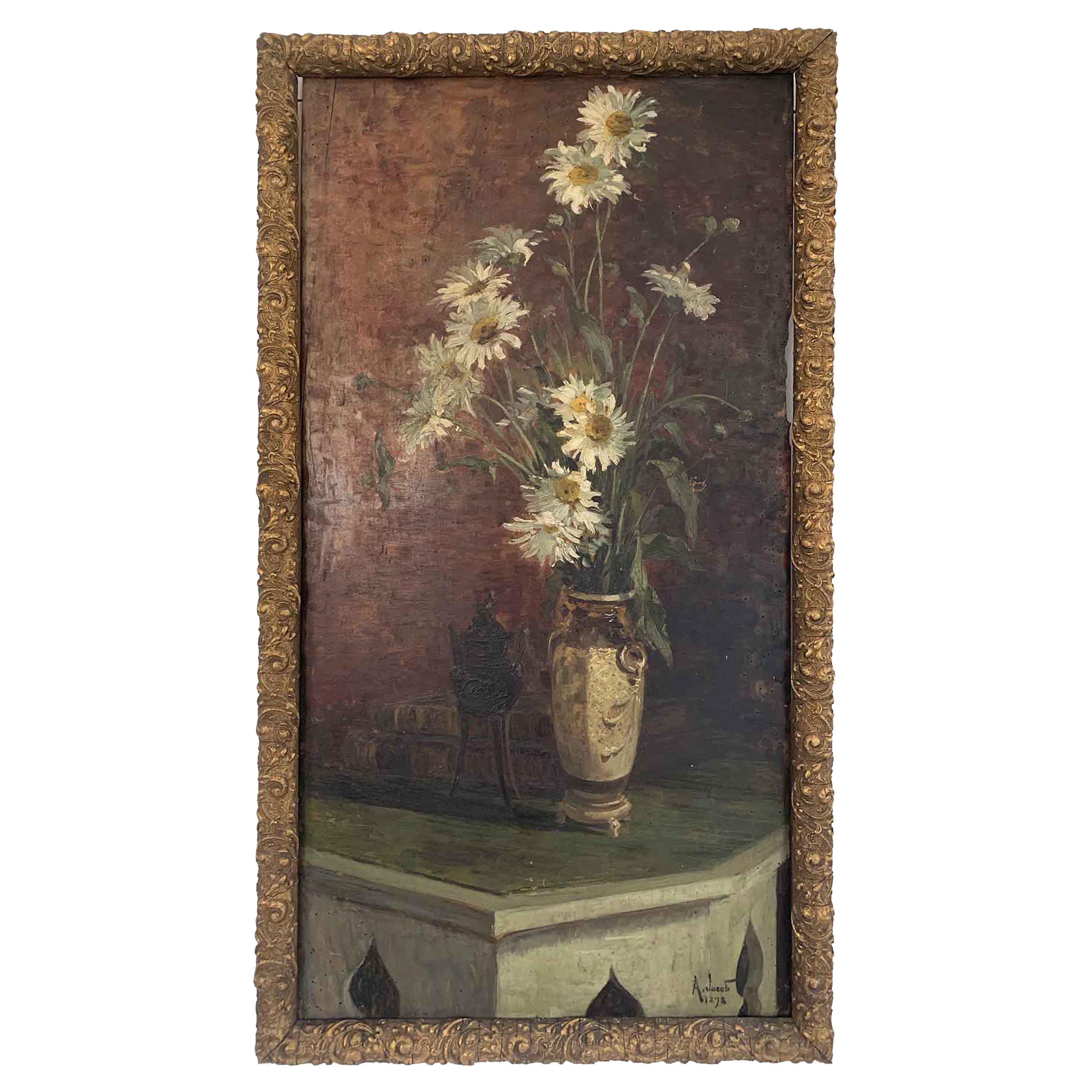 Jacob Alexandre "Bouquet of Flowers and Perfume Burner" Panel For Sale