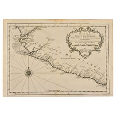 West Coast of Africa, Guinea & Sierra Leone: An 18th Century Map by Bellin