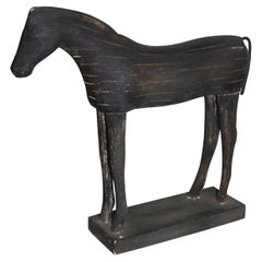 20thc Folk Art Carved & Painted Horse