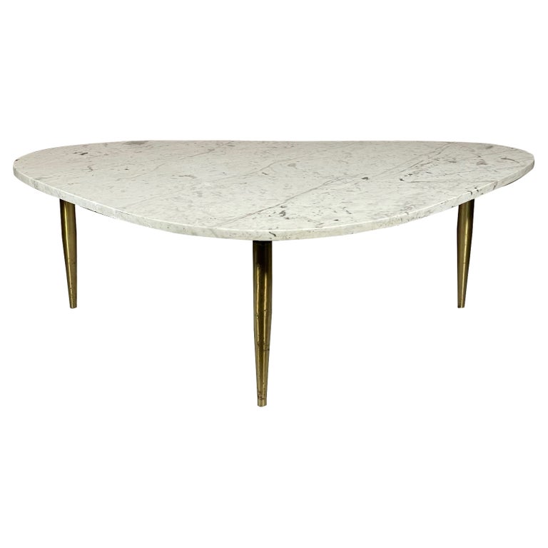 Unusual Italian Marble Table with Brass Legs at 1stDibs marble table