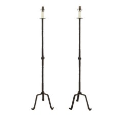 Hand-Forged Iron Heavy Fine Floor Lamps