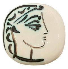 Pablo Picasso, Ceramic, Plate Profil de Jacqueline, 1956