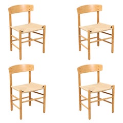 Vintage Expertly Restored -Børge Mogensen "FolkeStole" J-39 Dining Chairs for FDB Møbler