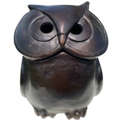 Japanese Vintage Hand Cast "Owl" Lantern, Rare Find