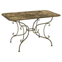 Vintage French Iron Garden Table