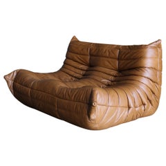 Michel Ducaroy Leather "Togo" Settee for Ligne Roset