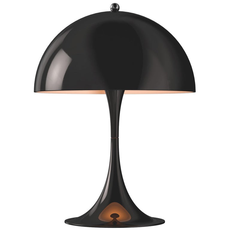 Verner Panton Panthella Mini LED Table Lamp in Black for Louis Poulsen For Sale