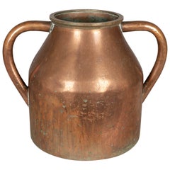 Large 19th Century French Copper Jug or Vase