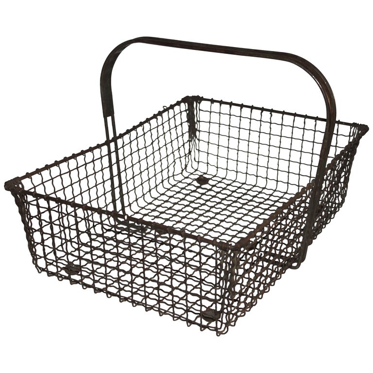 19thc Wire Vegetables Basket For Sale at 1stDibs