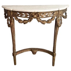 Antique Italian Giltwood Console Table