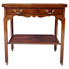 Mahogany Expandable Bar Cart