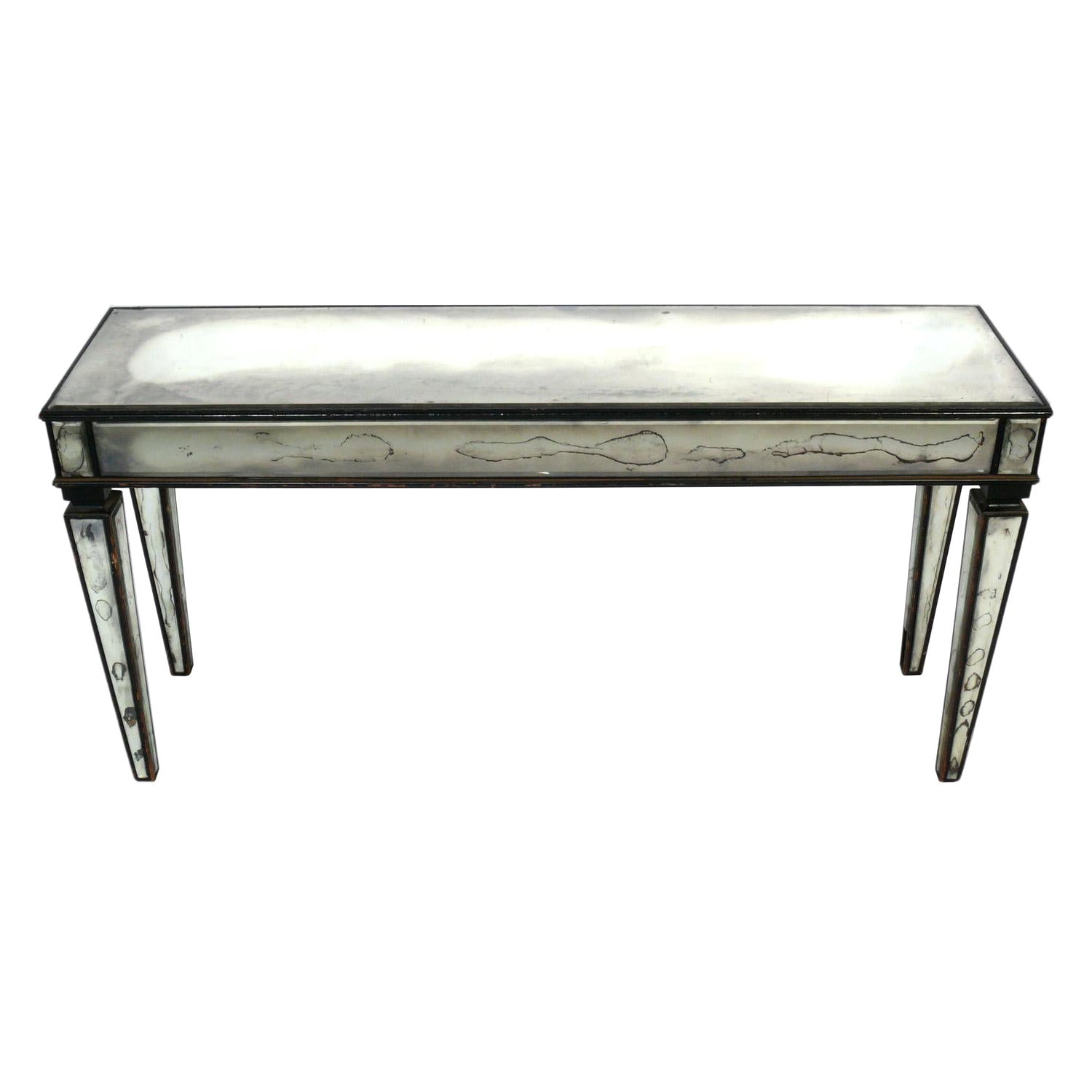 Glamorous Mirrored Console Table For Sale