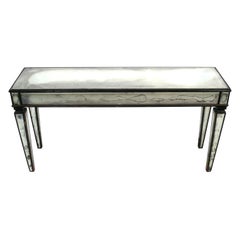 Vintage Glamorous Mirrored Console Table