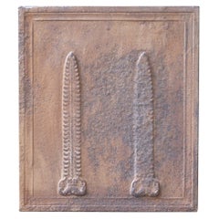 Ancienne plaque de cheminée / dosseret Napoléon III, 19ème siècle