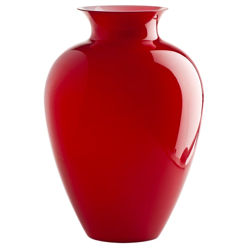 Labuan Small Glass Vase in Red by Venini