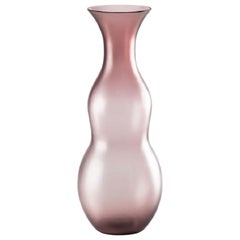 Pigmenti Large Vase in Glazed Amethyst Glass by Venini
