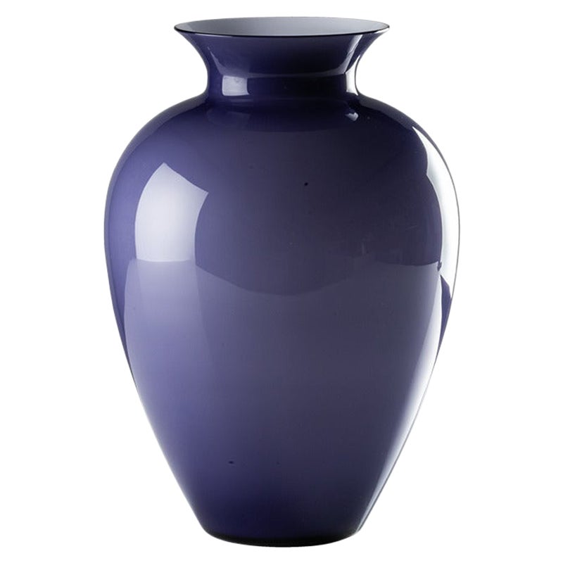 Labuan Small Glass Vase in Indigo by Venini For Sale