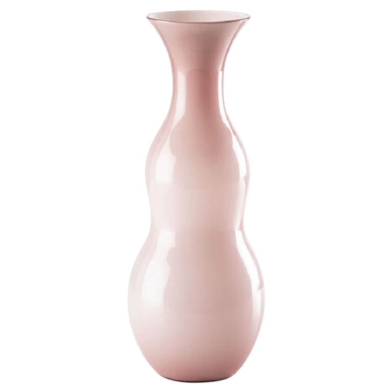 Pigmenti Large Vase in Opaline Amethyst  Milk White inside Glass by Venini For Sale