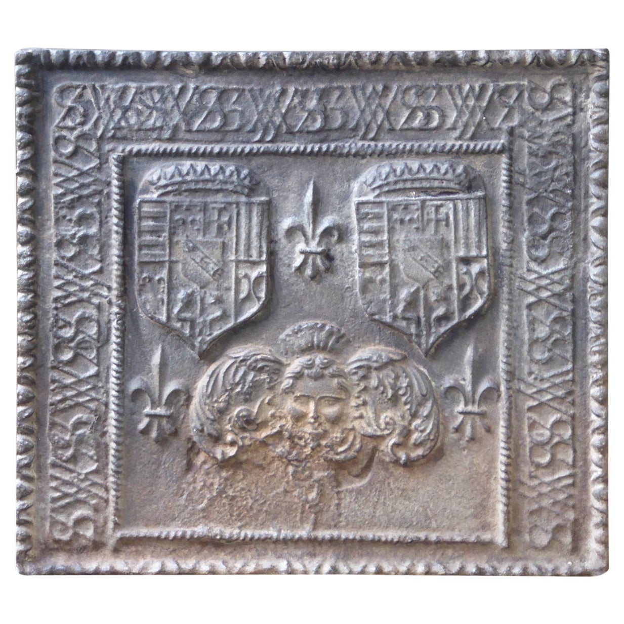 18th-19th Century French 'Arms of Loraine' Fireback / Backsplash For Sale