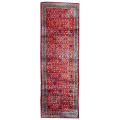 Vintage Traditional Wool Runner Rug Handwoven Carpet Oriental Red Stair Runner Carpet