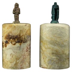 Pair of Marble and Stone Paperweight, Mid-20th Century
