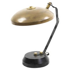 Retro Brass and Metal Table Lamp, Italy, 1970s