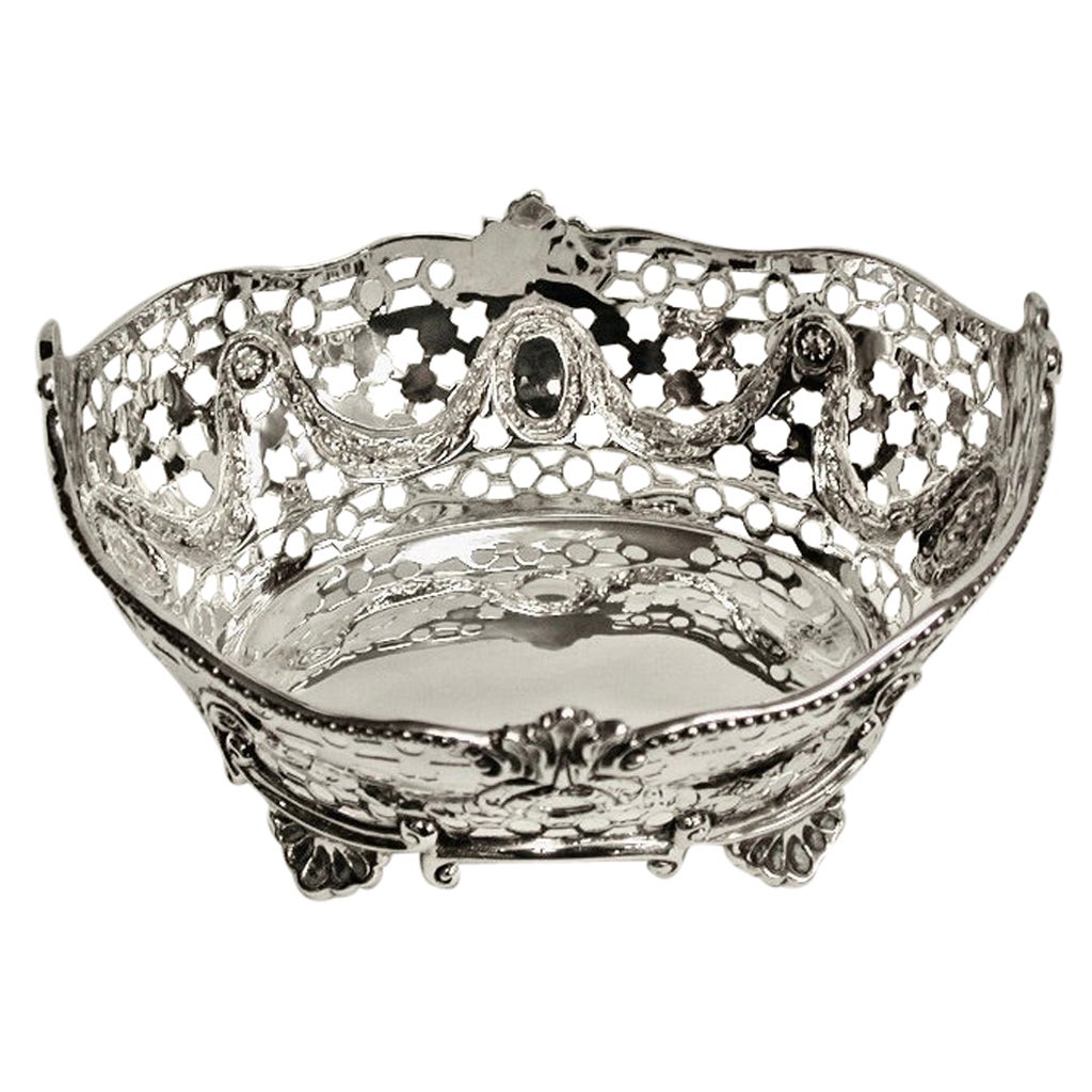 Victorian Silver Sweet Dish, Dated 1898, Assayed in London Charles Stuart Harris