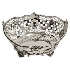 Antique Victorian Silver Sweet Dish, Dated 1898, Assayed in London Charles Stuart Harris