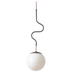 Small Lawrence Modern Globe Pendant in Oil Rubbed Brass