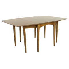 John Van Koert for Drexel Mid Century Walnut Drop Leaf Dining Table