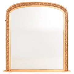 Antique Gilded Overmantle Mirror, c.1840
