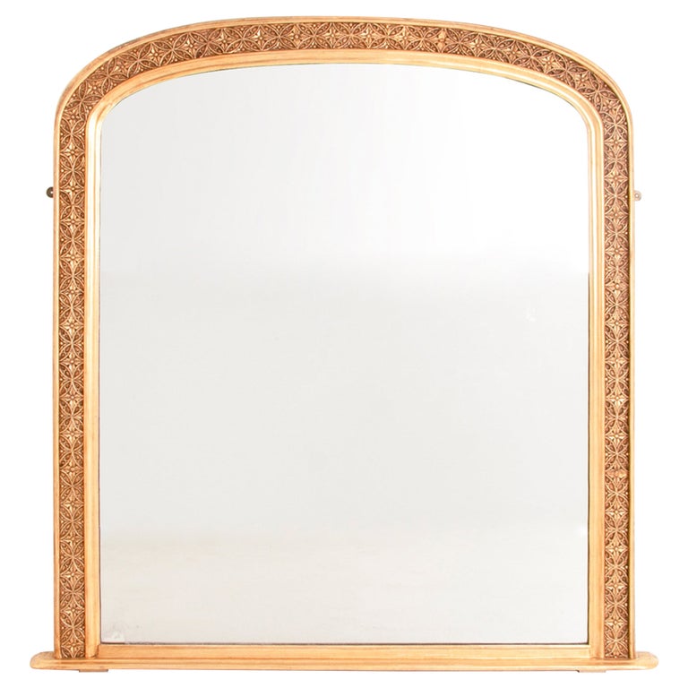 Antique Gilded Overmantle Mirror C 1840 At 1stdibs Antique Gilded Overmantle Mirror C, Victorian Overmantle Mirror White Bear