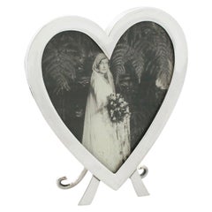 Antique Victorian Sterling Silver Heart Photograph Frame
