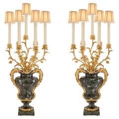 Pair of French Mid-19th Century Louis XVI Style Mounted Candelabras
