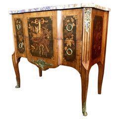 19th Century French Marble Top Commode Signed Paul Sormani