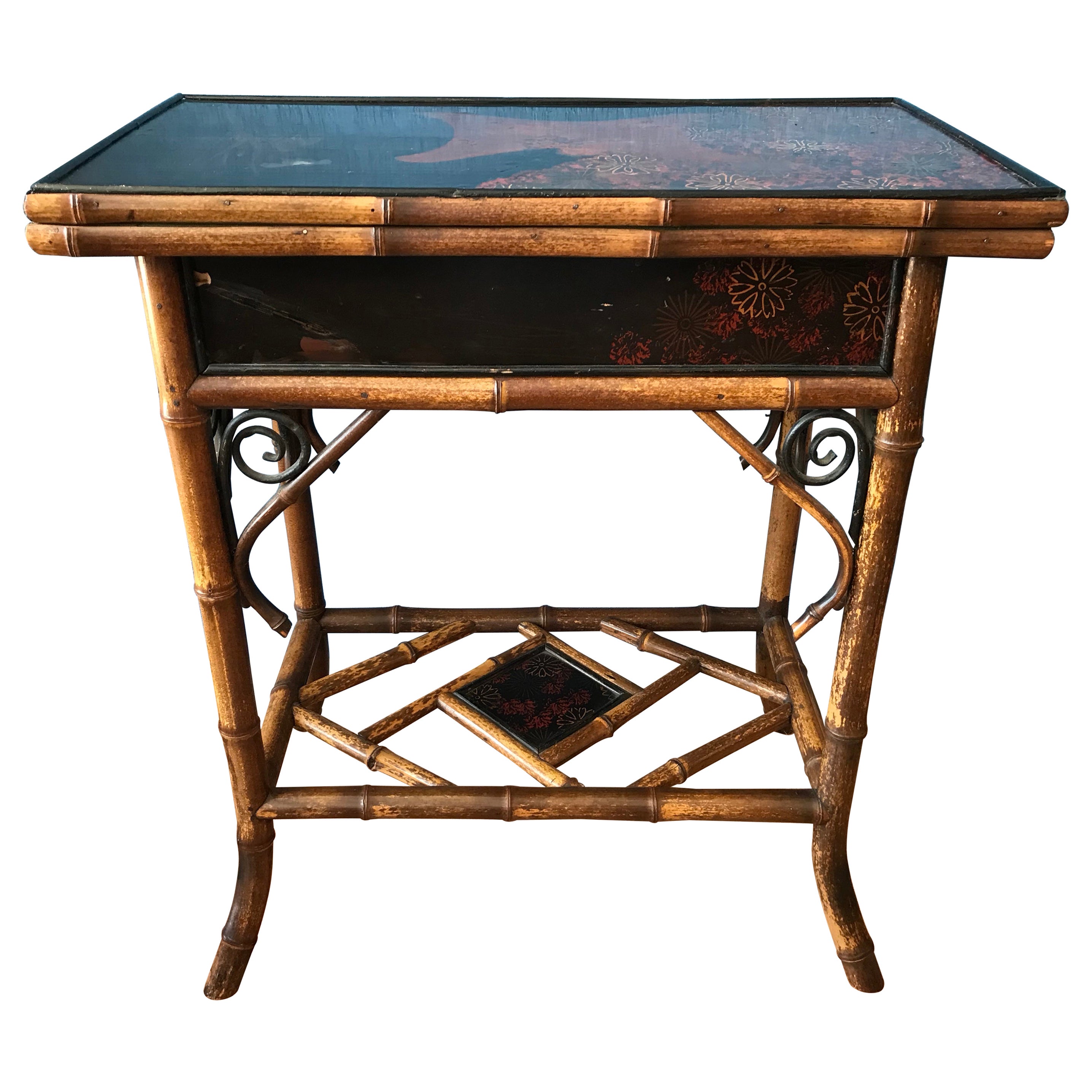 19th Century English Bamboo Game Table