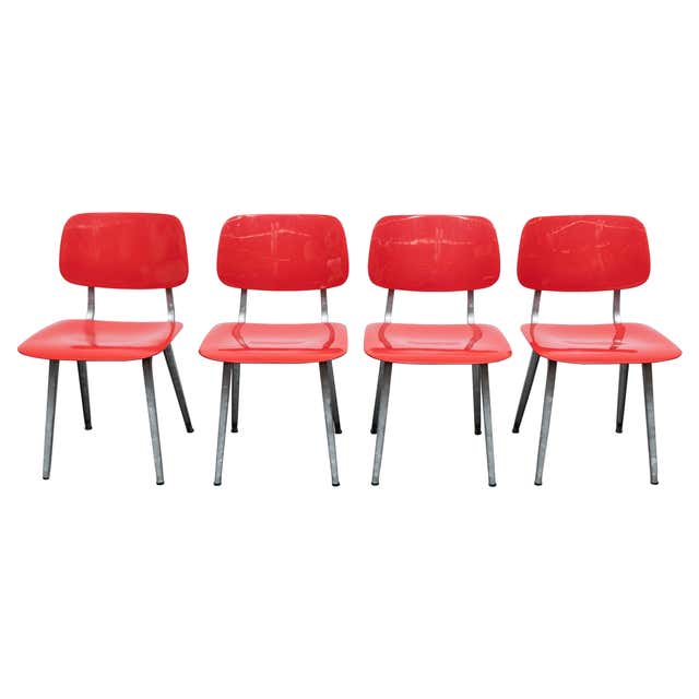 Rare Set of 8 Wim Rietveld Pyramid Stacking Chairs at 1stDibs