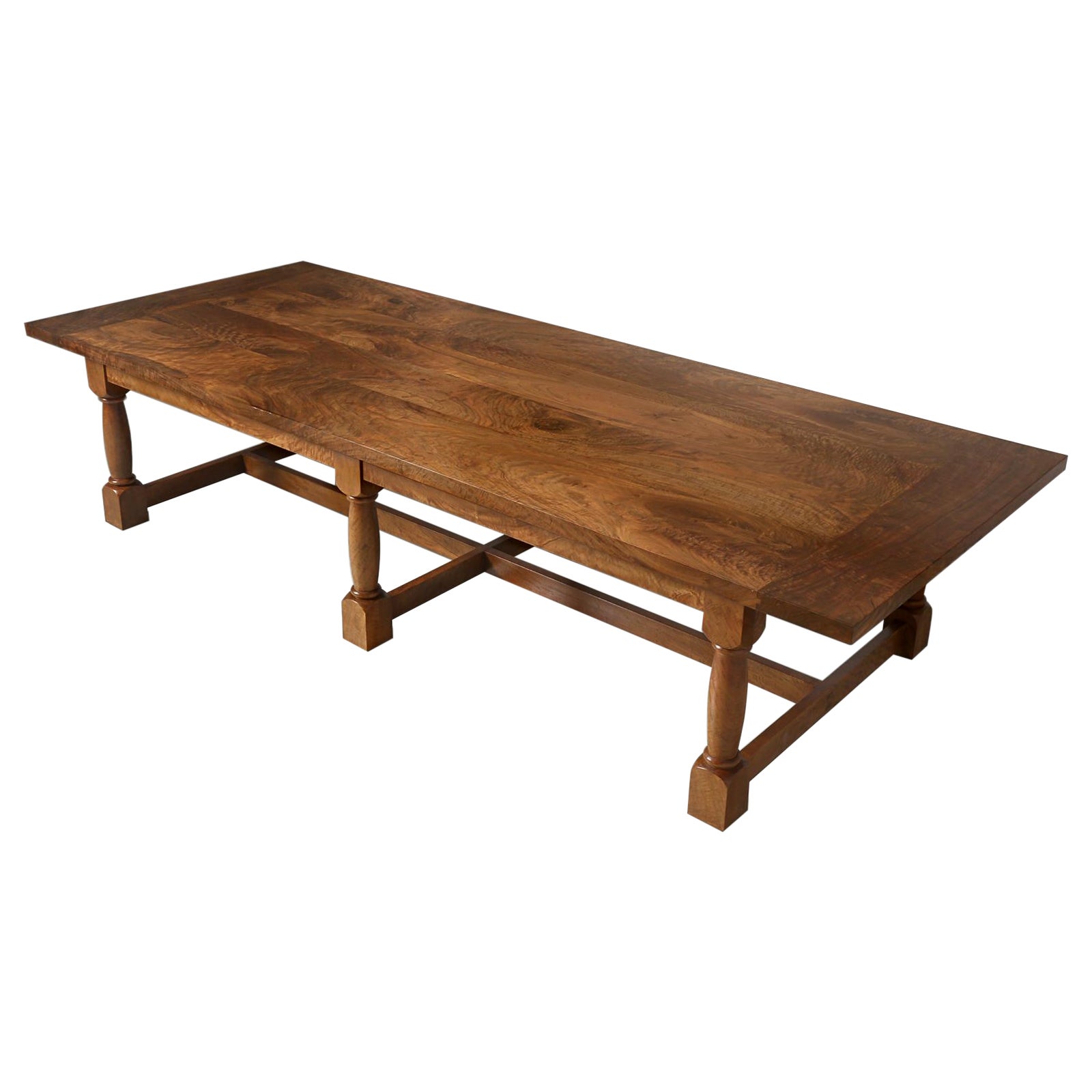 American Made Figured Walnut Desk Available Numerous Dimensions & Configurations For Sale