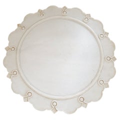 Vintage Hand-Carved Marble Charger / Server / Plate from India, Late 20th Century