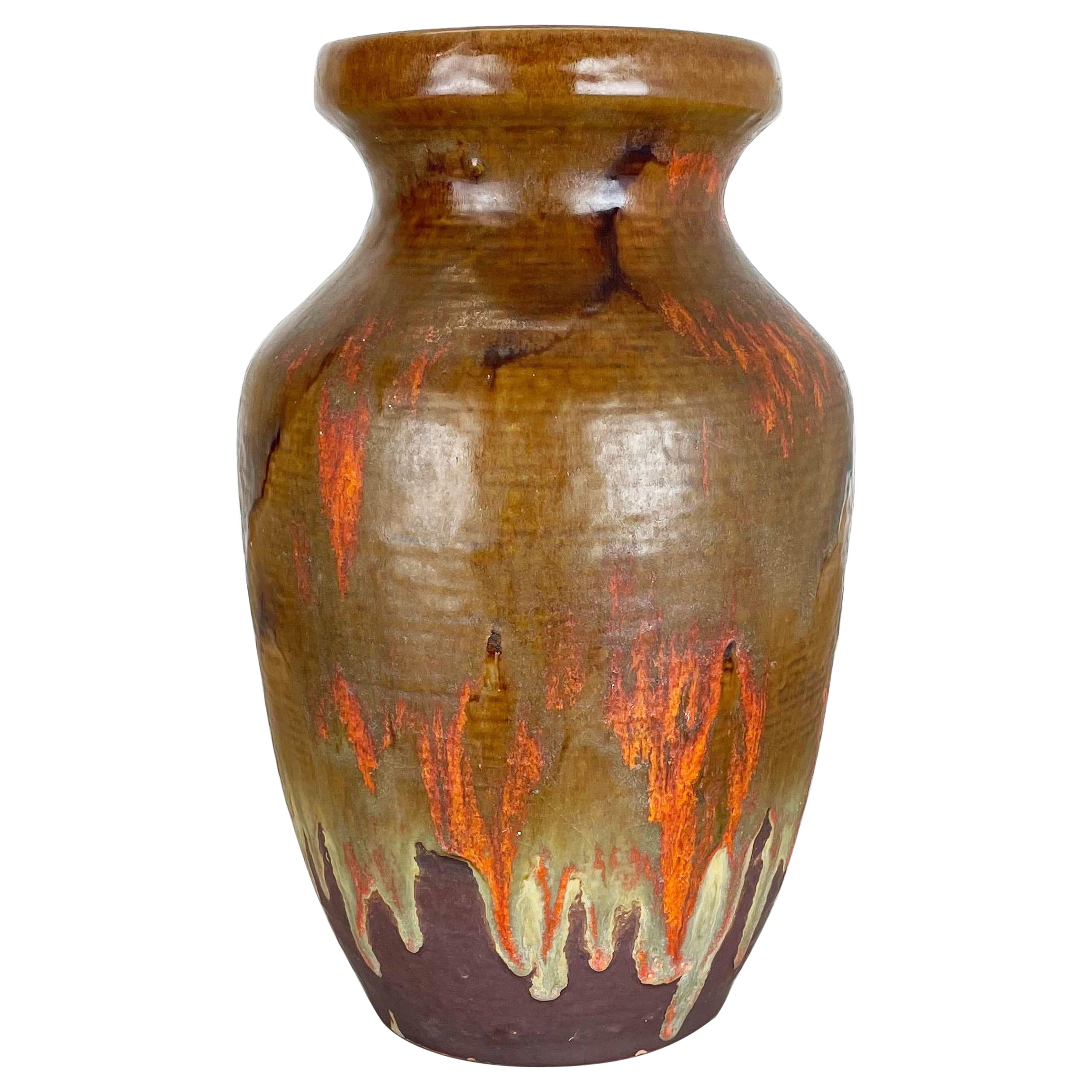 Vase en céramique Fat Lava Heinz Siery Carstens Tönnieshof, Allemagne, années 1960 en vente